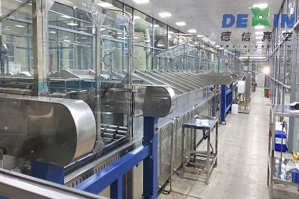 Solar concentrating mirror production line